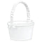 Buy Wedding Flower Basket - White with Faux Pearls 7 x 4.75 in. sold at Party Expert