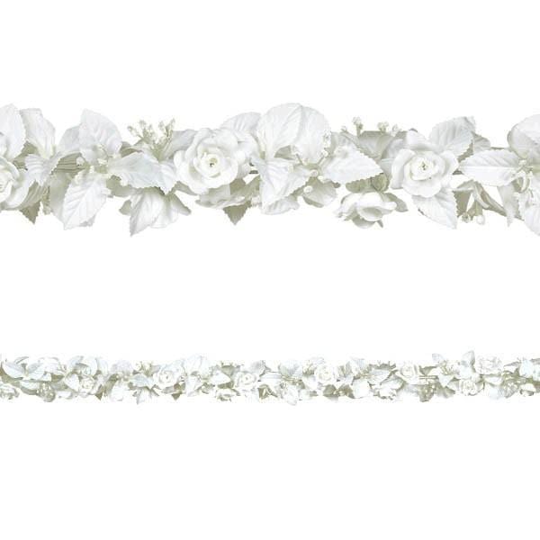 Buy Wedding Garland White Rose and Leaf sold at Party Expert