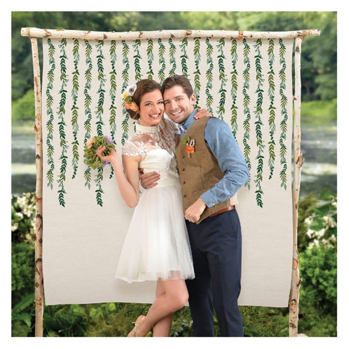 Buy Wedding Love & Leaves - Backdrop sold at Party Expert