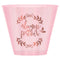 AMSCAN CA Wedding Love & Leaves Pink Plastic Tumblers, 9 Oz, 30 Count