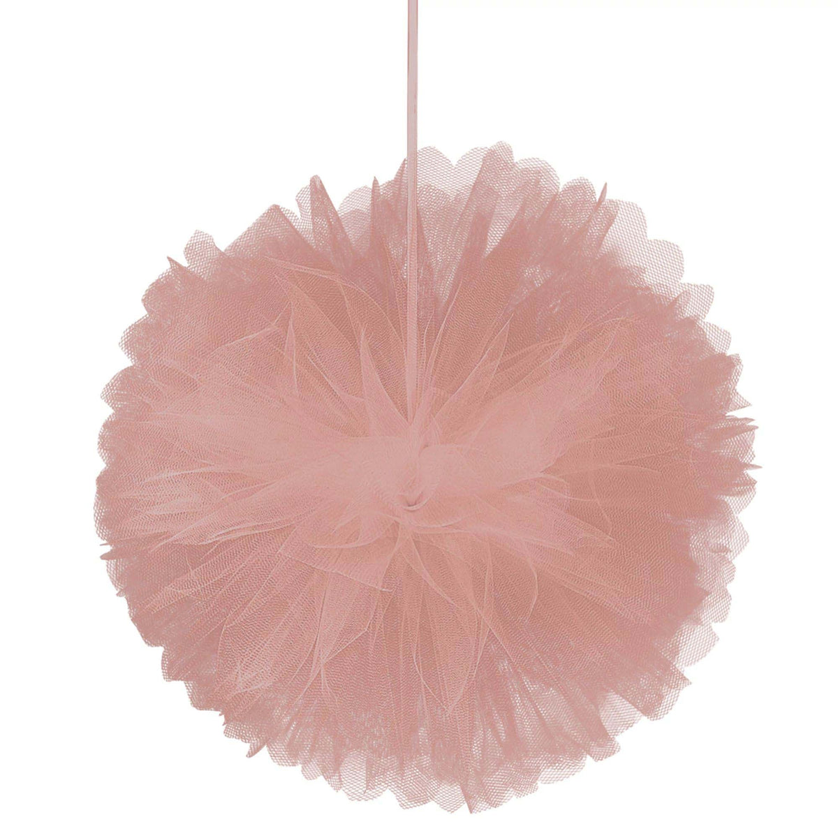 AMSCAN CA Wedding Love & Leaves Pink Tulle Fluffies, 12 Inches, 3 Count