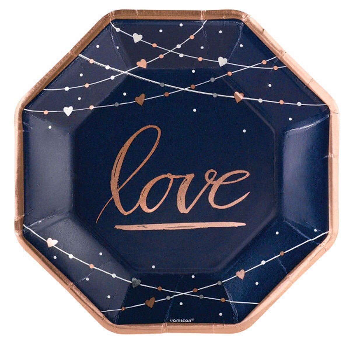Buy Wedding Navy Bride - Plates 10 In. 8/pkg sold at Party Expert