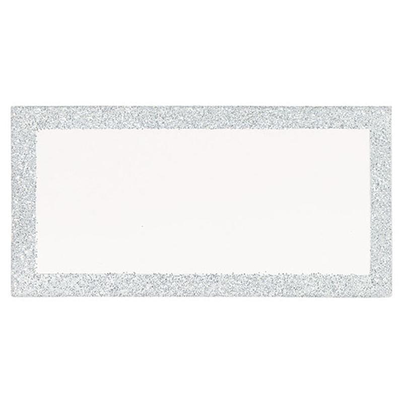 Buy Wedding Place Card 50/pkg - Silver Glitter sold at Party Expert