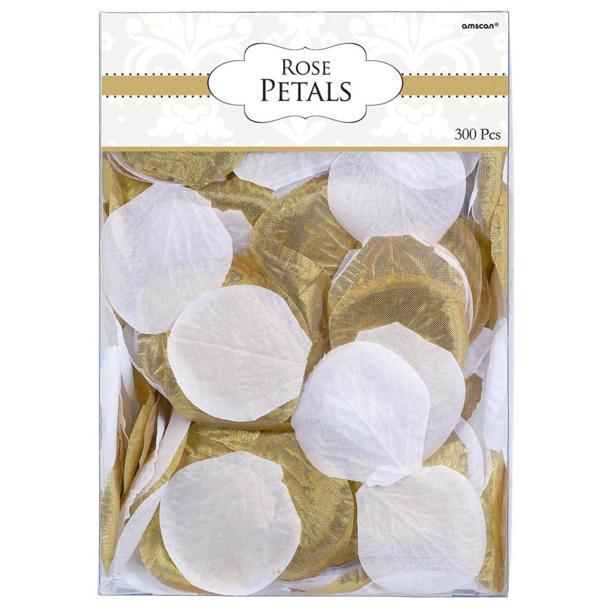 Buy Wedding Rose Petals - Gold & White 300/pkg. sold at Party Expert