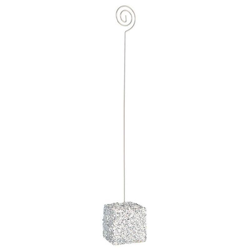 Buy Wedding Table Card Holder - Silver Glitter sold at Party Expert