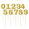 Buy Wedding Table Number Picks 1-12 - Gold Glitter sold at Party Expert