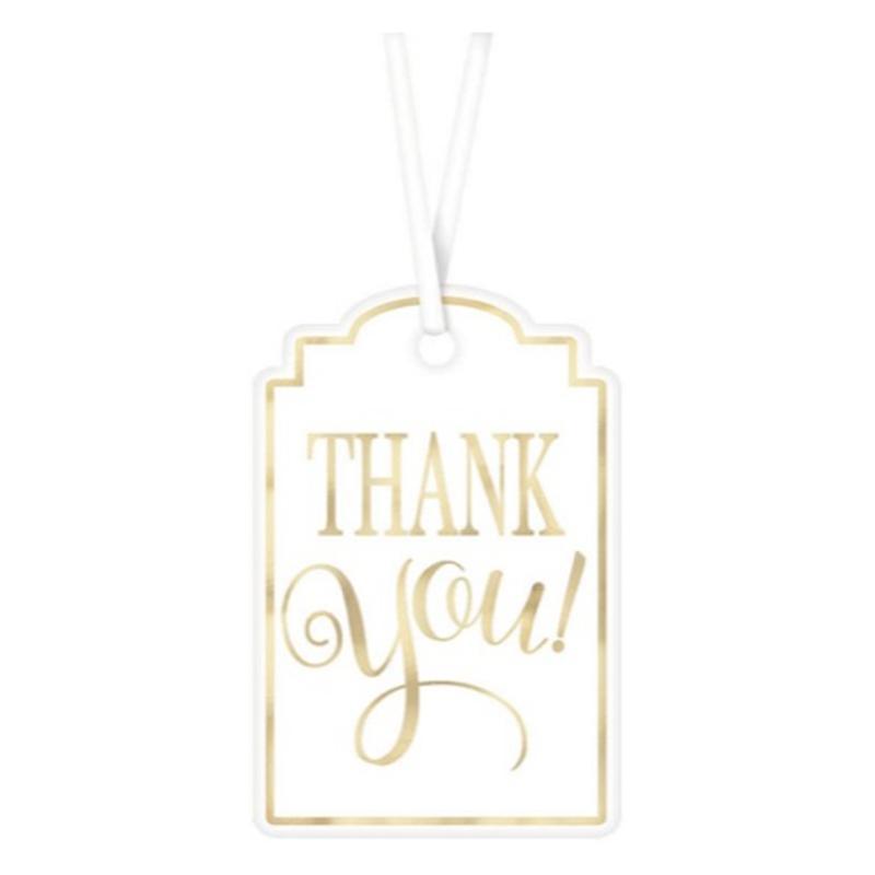 Buy Wedding Thank You' Tags 25/pkg - Gold sold at Party Expert