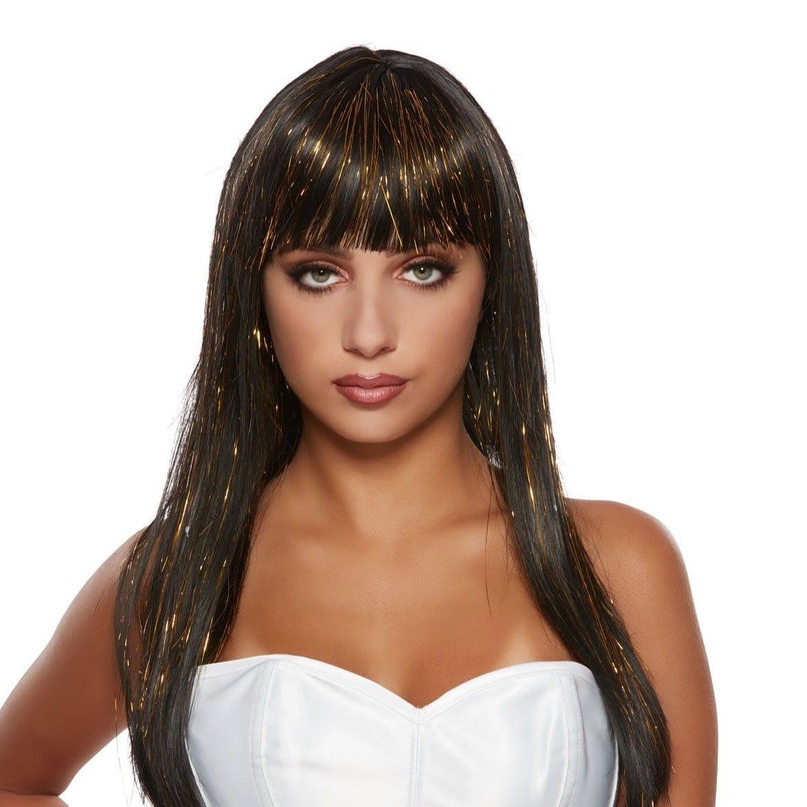 Buy Costume Accessories Black Cleo Straight Wig for Women sold at Party Expert
