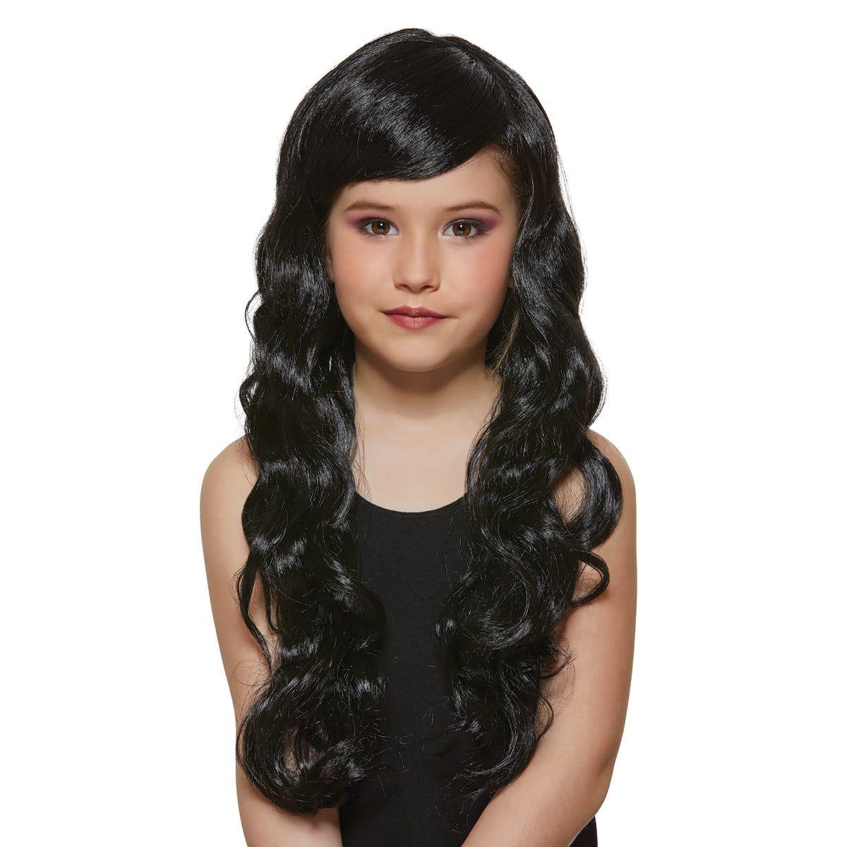 Buy Costume Accessories Black Petite Diva wig for girls sold at Party Expert