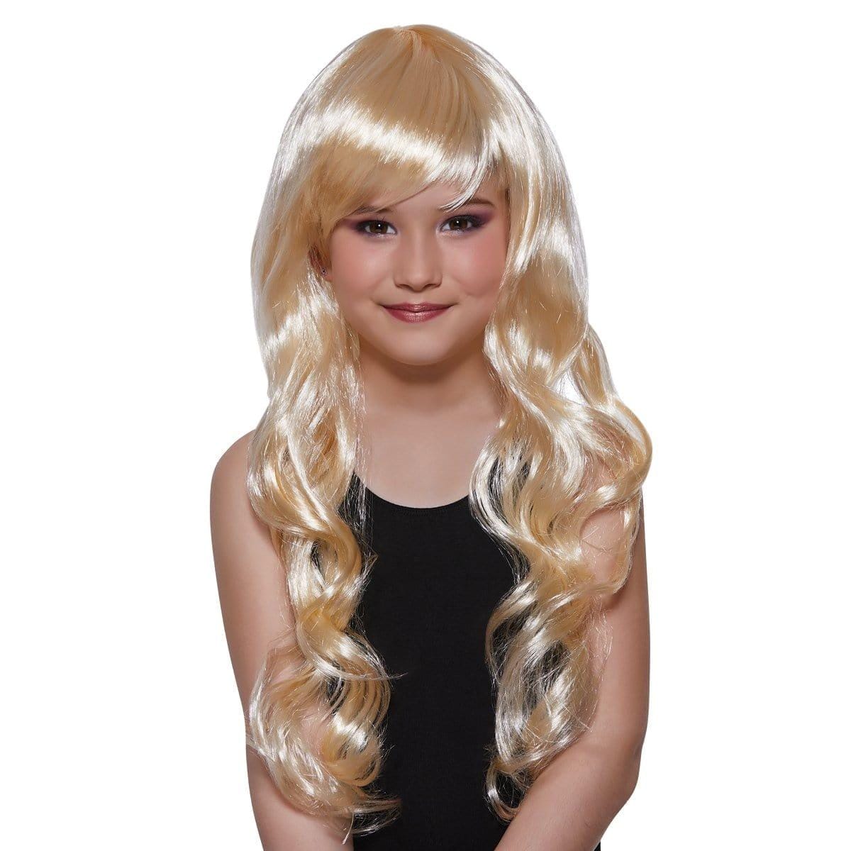 Buy Costume Accessories Blond Petite Diva wig for girls sold at Party Expert