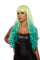 Buy Costume Accessories Lime & Teal Kelly Long Wavy Deluxe Wig for Women sold at Party Expert
