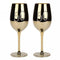Buy Wedding Anniversary 50th Wedding Anniversary Wine glass Gold Set sold at Party Expert