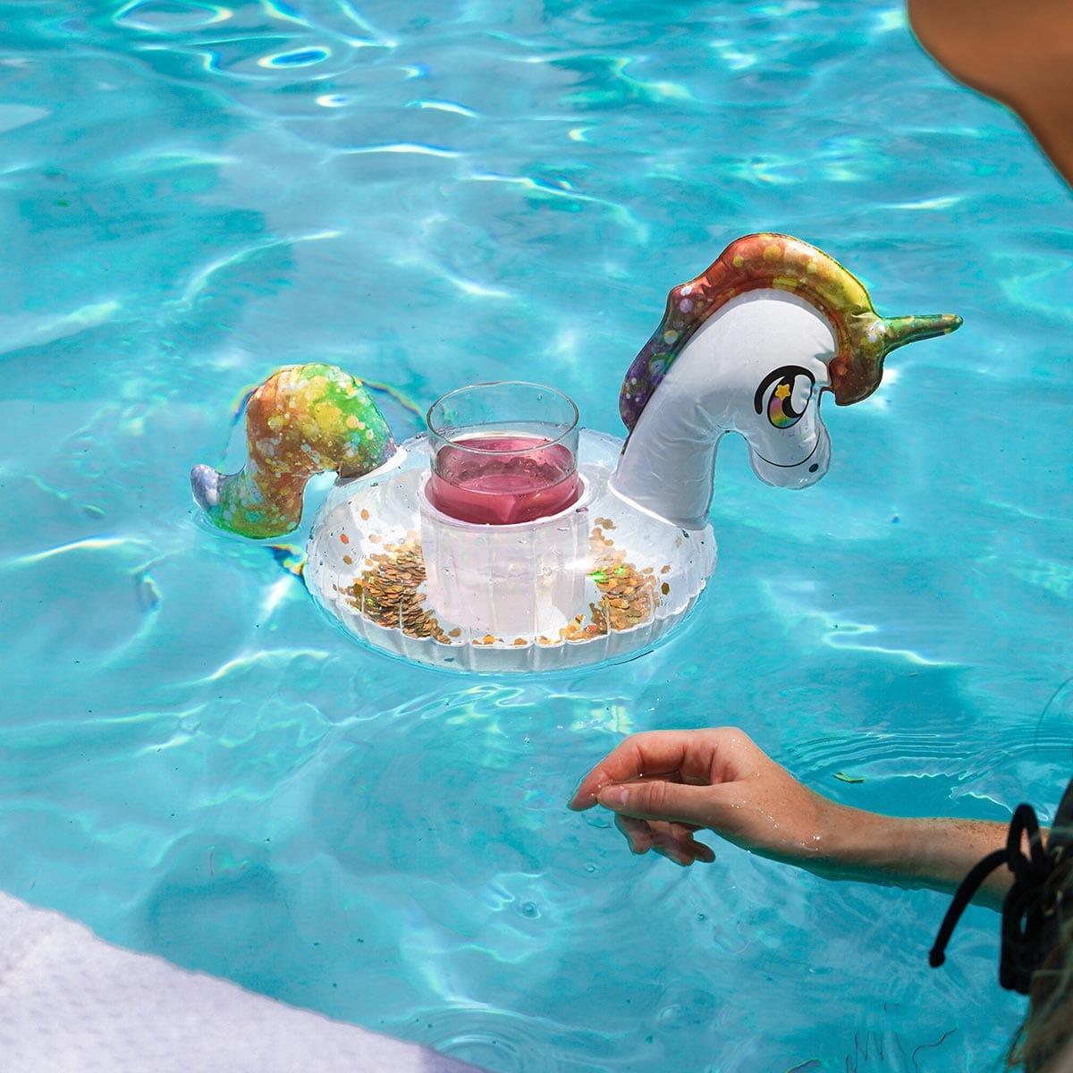 Buy Summer Glitter Unicorn Drink Float, 2 Count sold at Party Expert