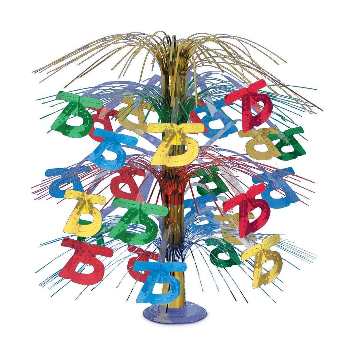 Buy Age Specific Birthday Cascade Centerpiece Multiclr - 75th Birthday 18 In. sold at Party Expert