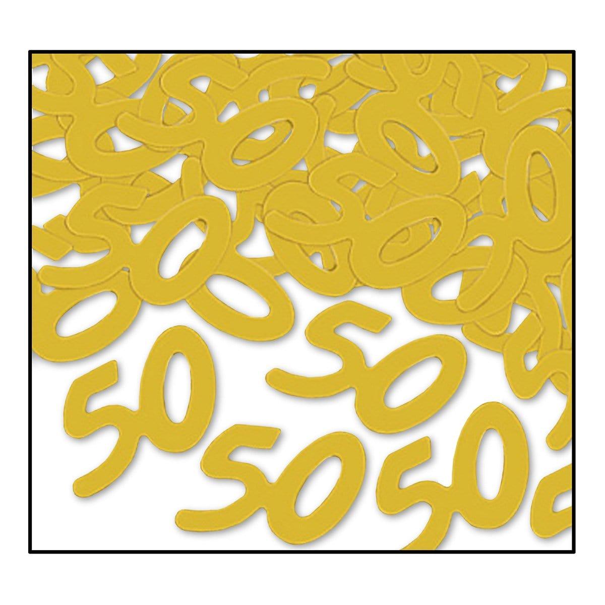 Buy Age Specific Birthday Fanci-fetti Confetti Gold - 50th Birthday Â½ Oz. sold at Party Expert