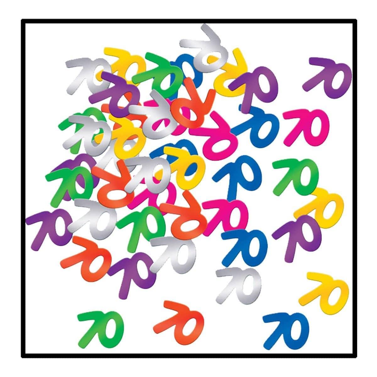 Buy Age Specific Birthday Fanci-fetti Confetti Multicolor - 70th Birthday sold at Party Expert