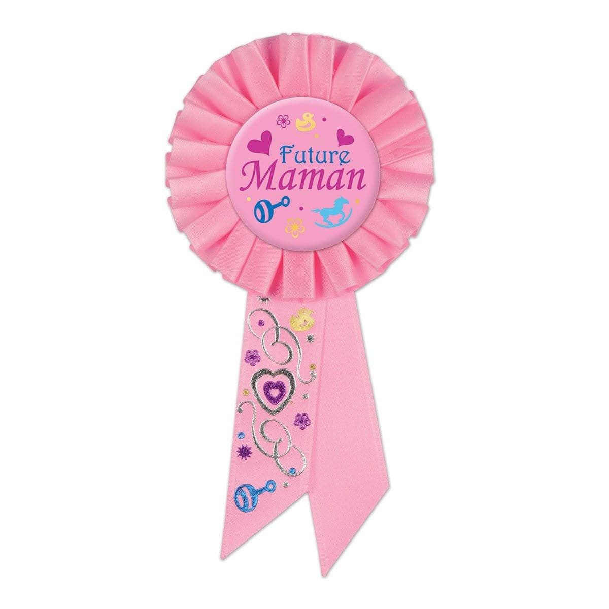 Buy Baby Shower Baby shower pink Future Maman award ribbon sold at Party Expert