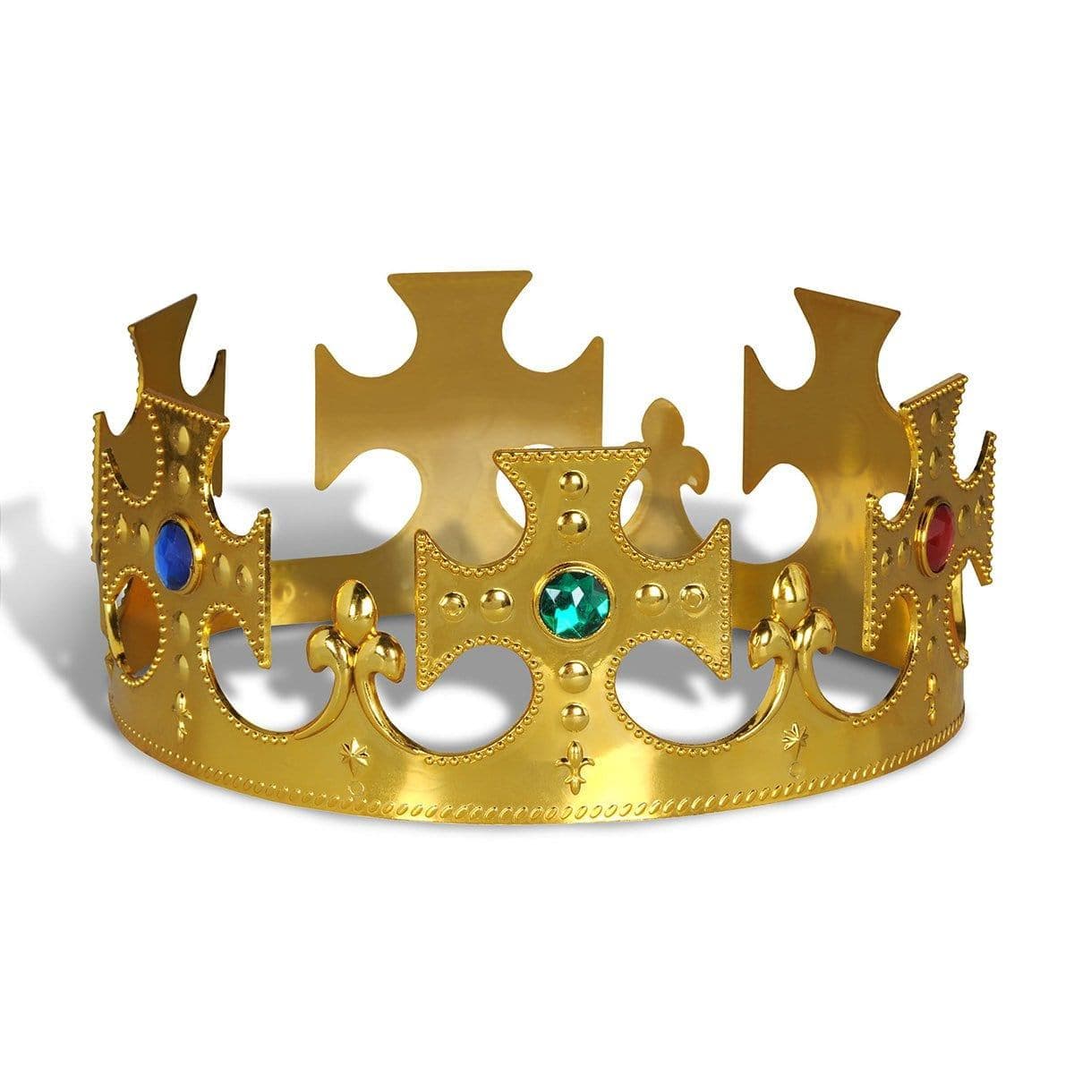 Buy Costume Accessories Gold jeweled king's crown for adults sold at Party Expert
