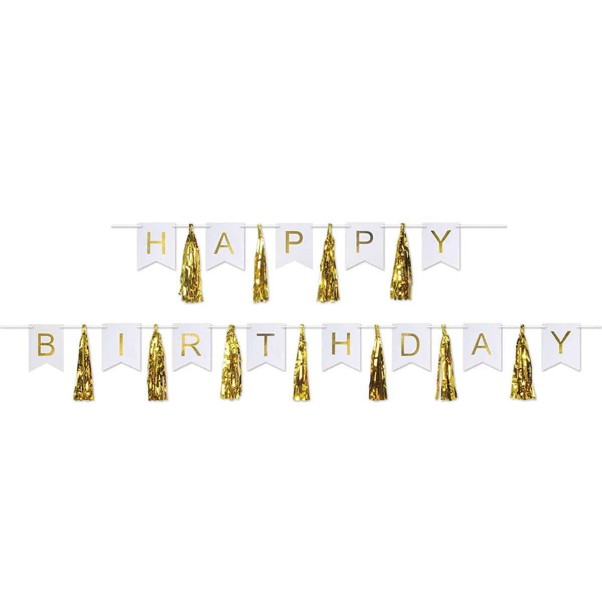 Buy General Birthday Happy Birthday Tassel Banner sold at Party Expert