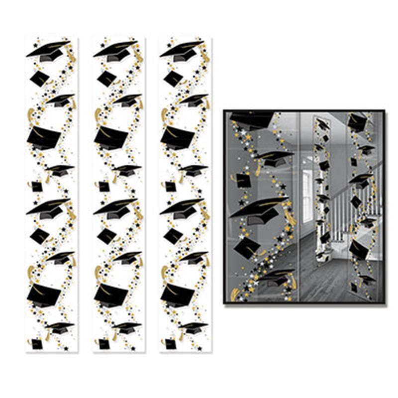 Buy Graduation Grad Caps Panels 6ft. 3/pkg sold at Party Expert