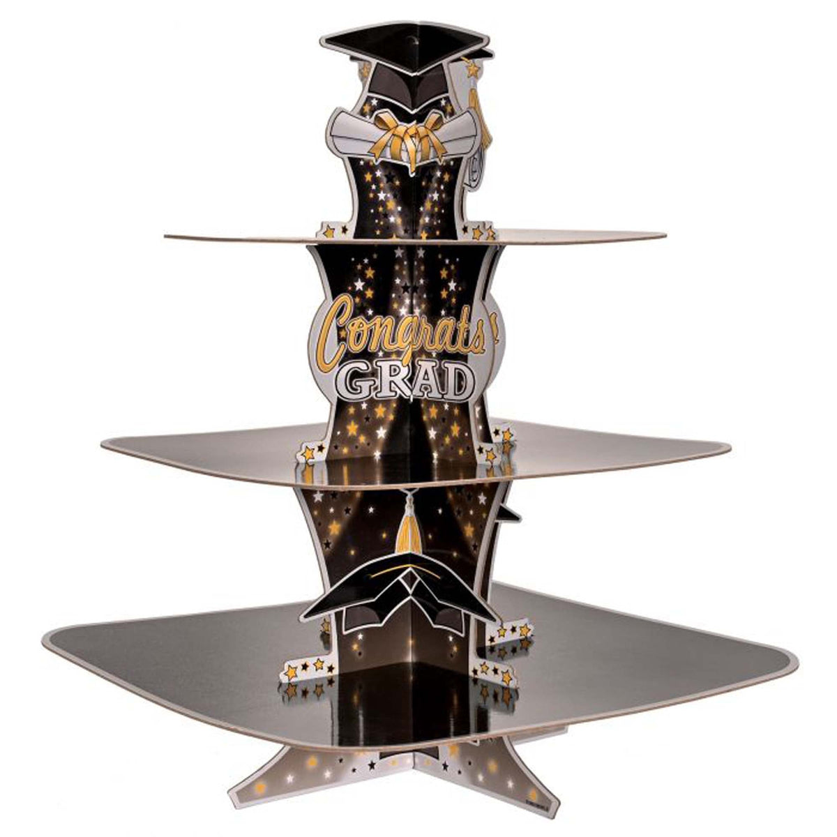 BEISTLE COMPANY Graduation Graduation Cake Stand, 15 Inches, 1 Count