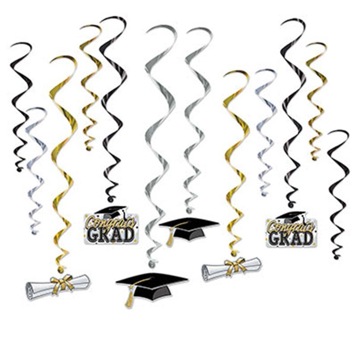 Buy Graduation Graduation Swirls, 12 Count sold at Party Expert