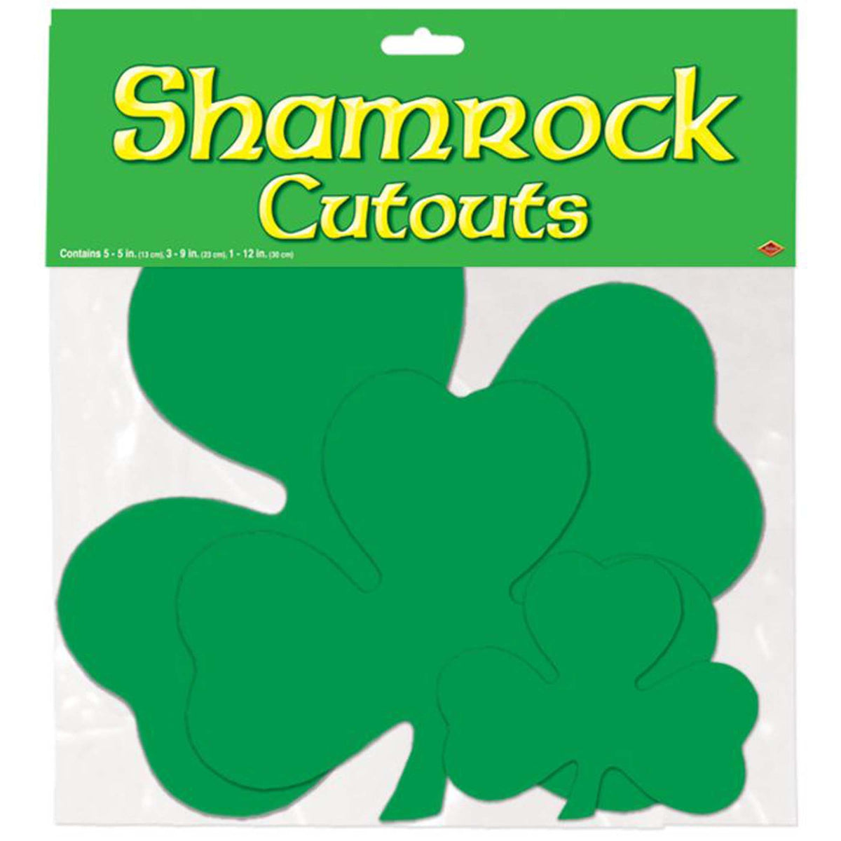 BEISTLE COMPANY St-Patrick St-Patrick's Day Shamrock Cutouts Decorations, 9 Count
