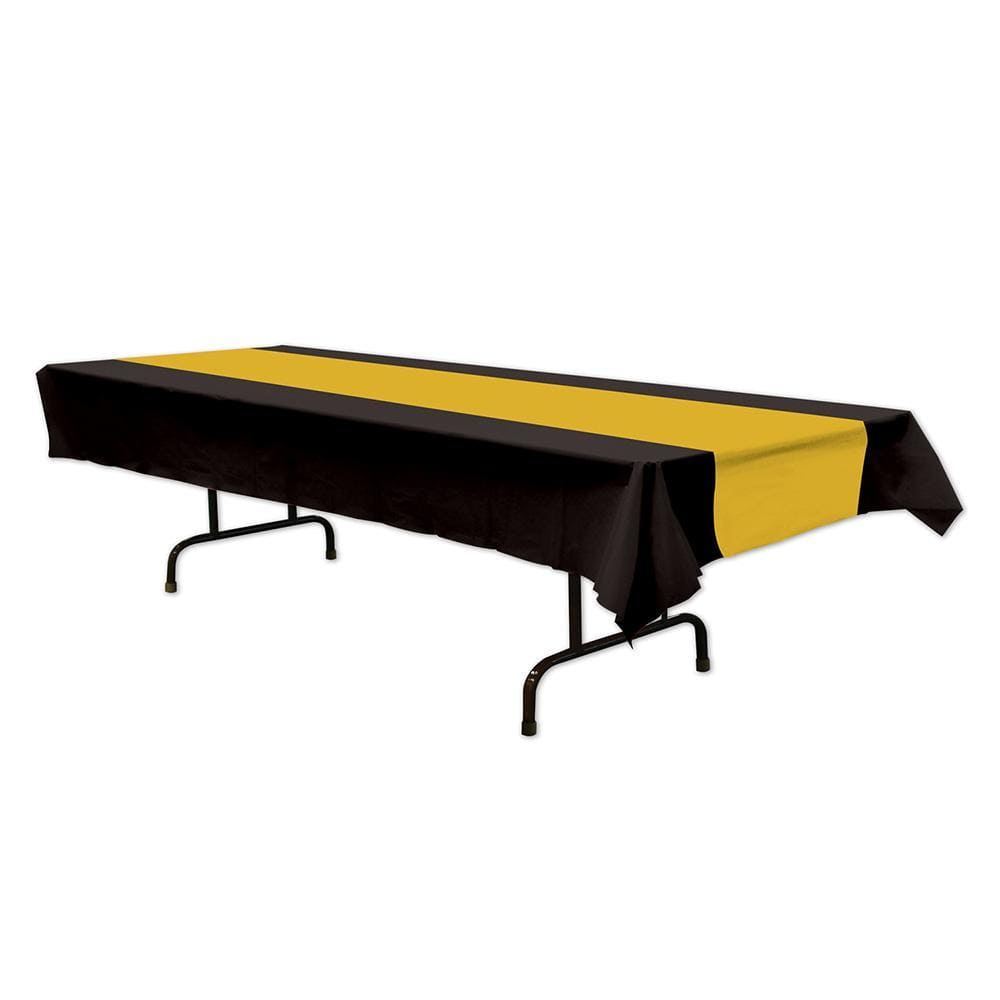 Buy Theme Party Black & Gold Tablecover sold at Party Expert