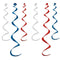Buy Theme Party Blue, White & Red Swirl Decorations sold at Party Expert