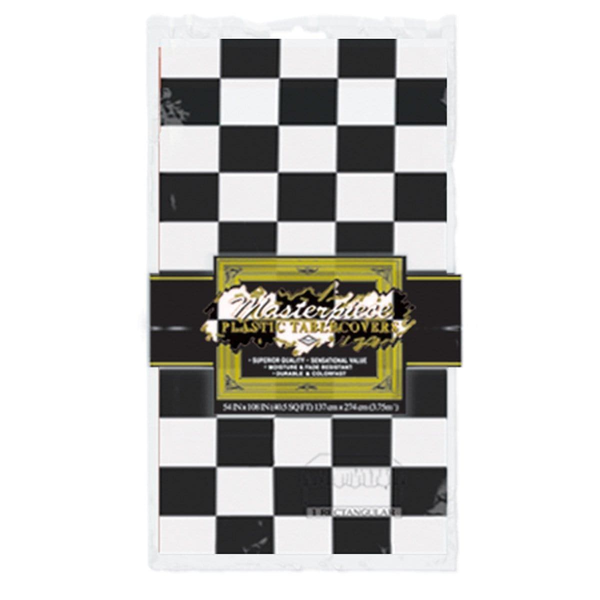 Buy Theme Party Checkered Plastic Tablecover sold at Party Expert