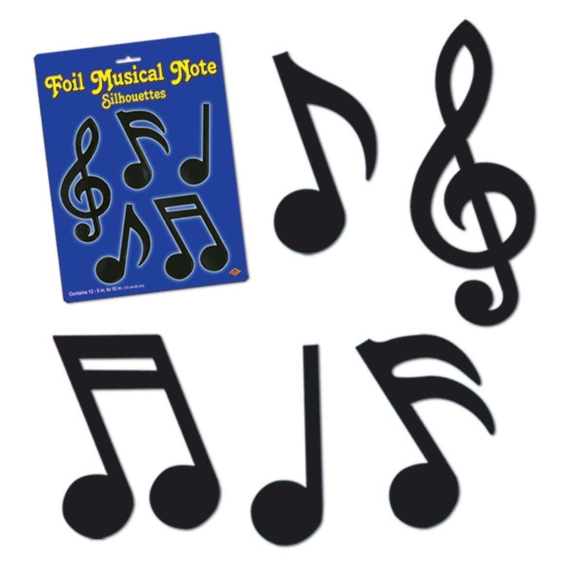 Buy Theme Party Foil Musical Notes Cutouts sold at Party Expert