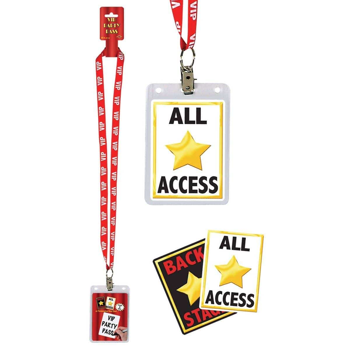 Buy Theme Party Hollywood Vip Party Pass, 25 Inches sold at Party Expert