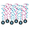 Buy Theme Party Rock & Roll Swirl Decorations, 12 per Package sold at Party Expert