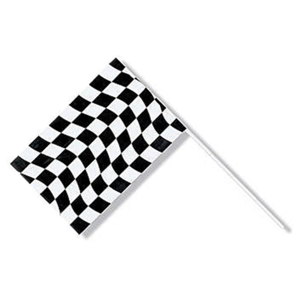 Buy Theme Party Small Plastic Checkered Flag sold at Party Expert