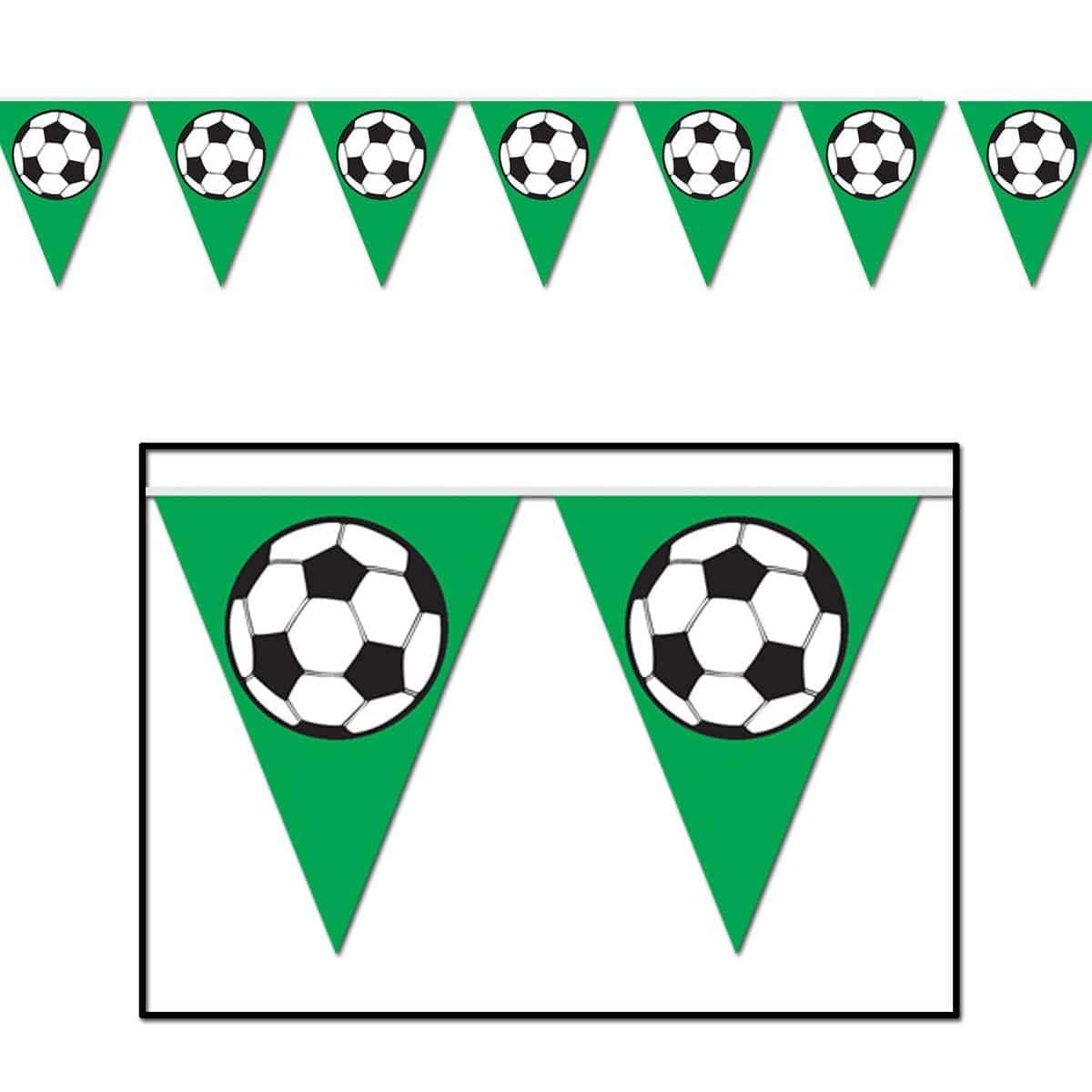 Buy Theme Party Soccer Ball Pennant Banner sold at Party Expert