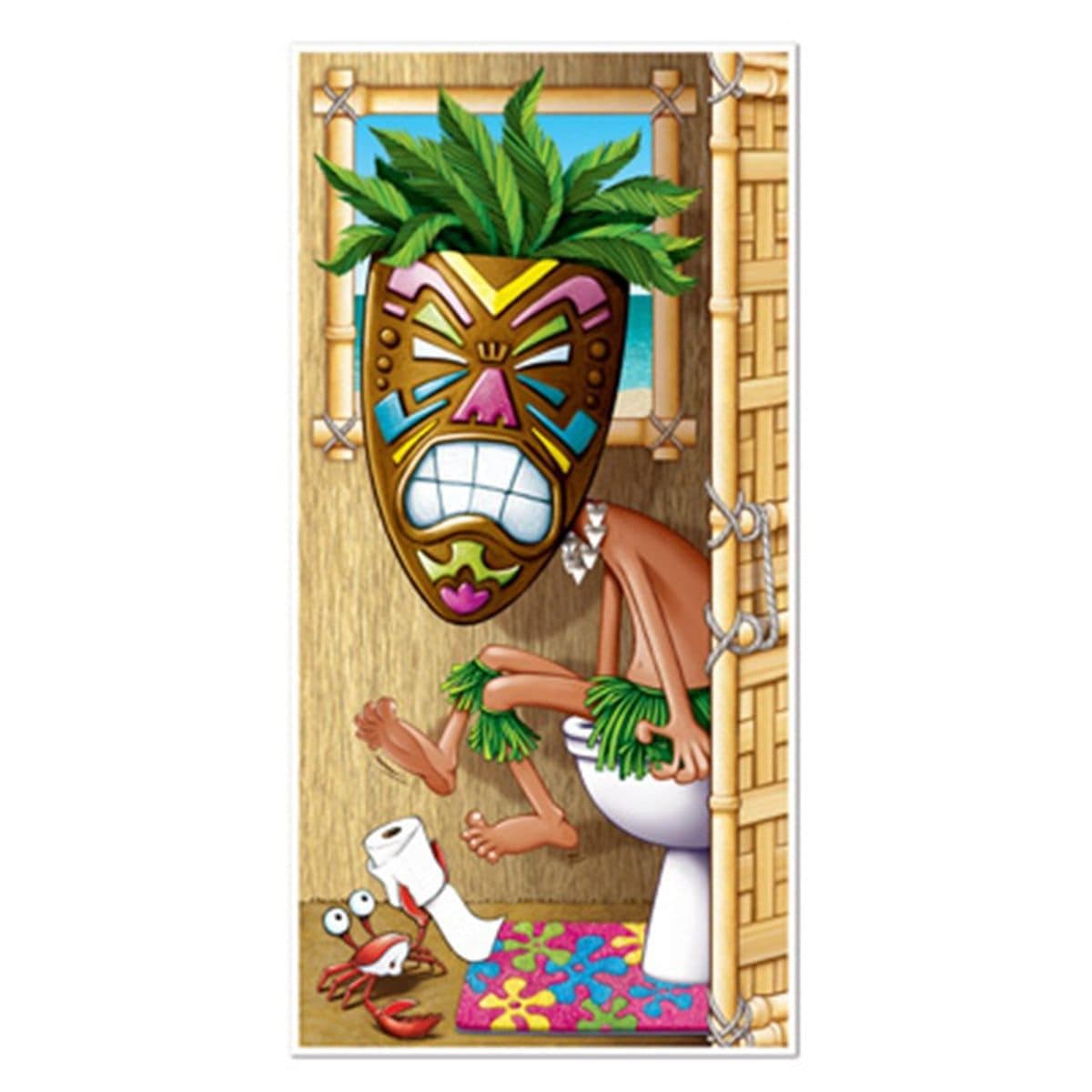 Buy Theme Party Tiki Man Restroom Door Decoration sold at Party Expert
