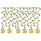 Buy Wedding Anniversary Gold 50 swirl decorations, 6 per package sold at Party Expert