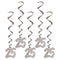 Buy Wedding Anniversary Silver 25 swirl decorations, 5 per package sold at Party Expert