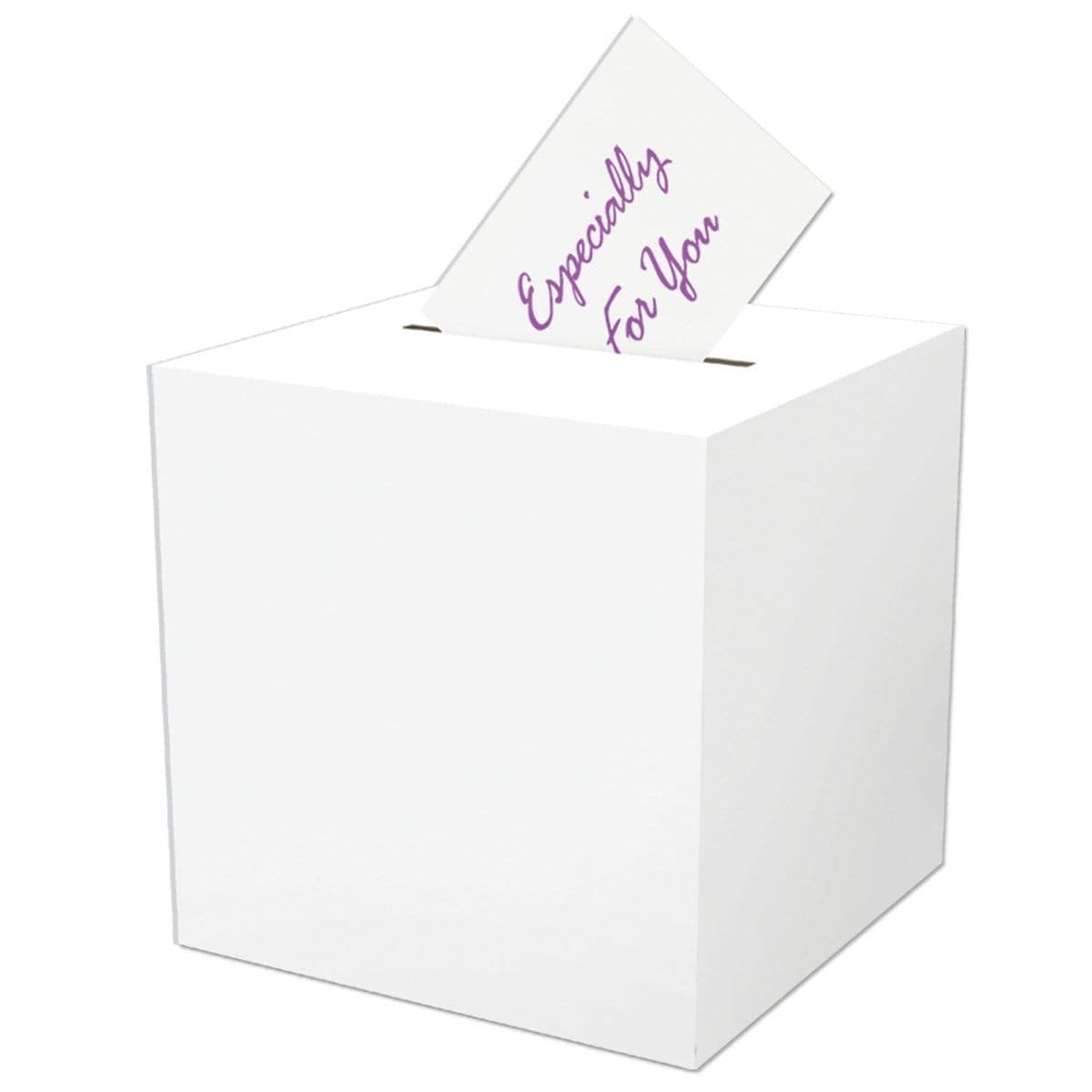 Card Box - White 12 In. X 12 In. – Party Expert