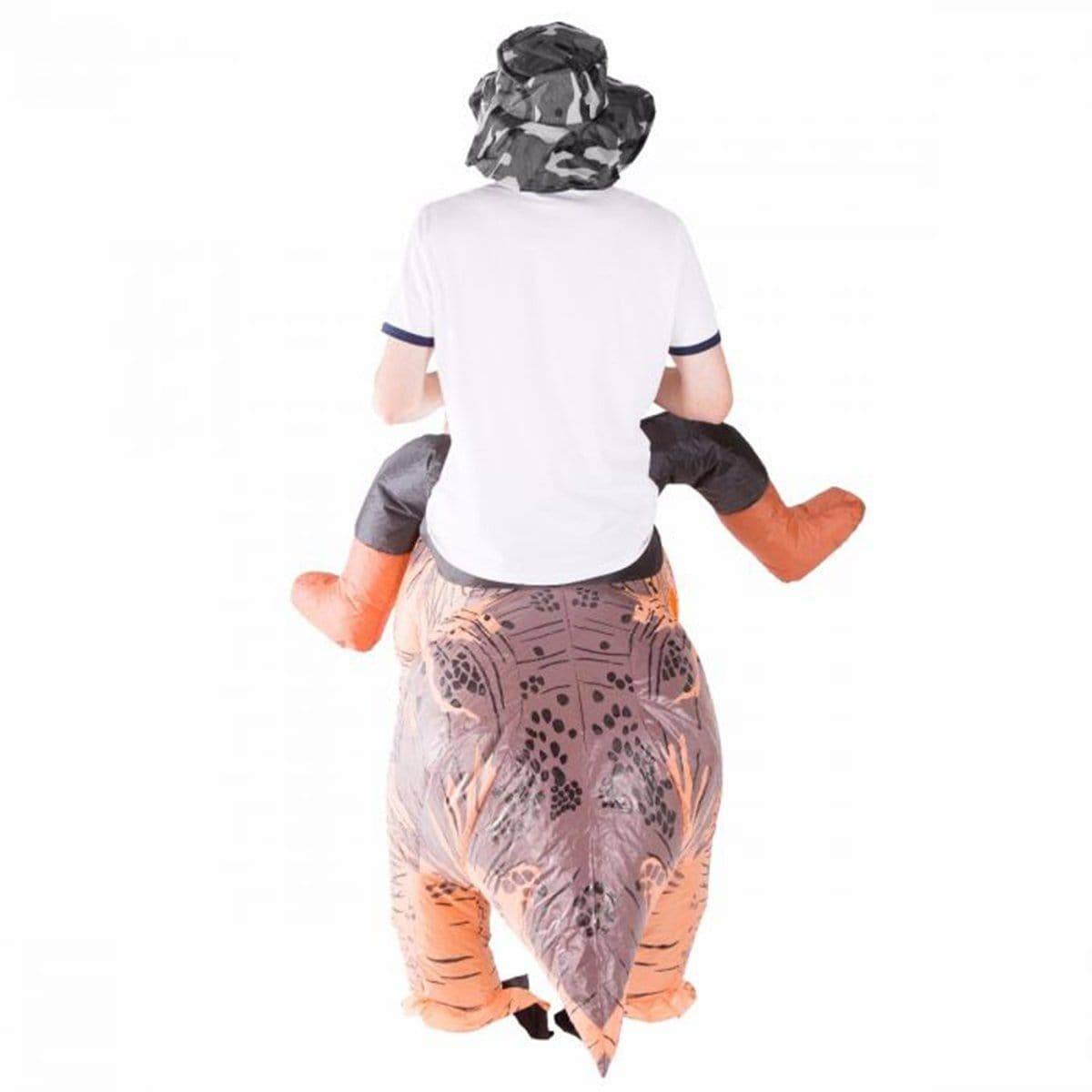 Costume Dinosaure Gonflable Adulte - Vert, Taille 150-190 Cm, Ventilateur Intégré