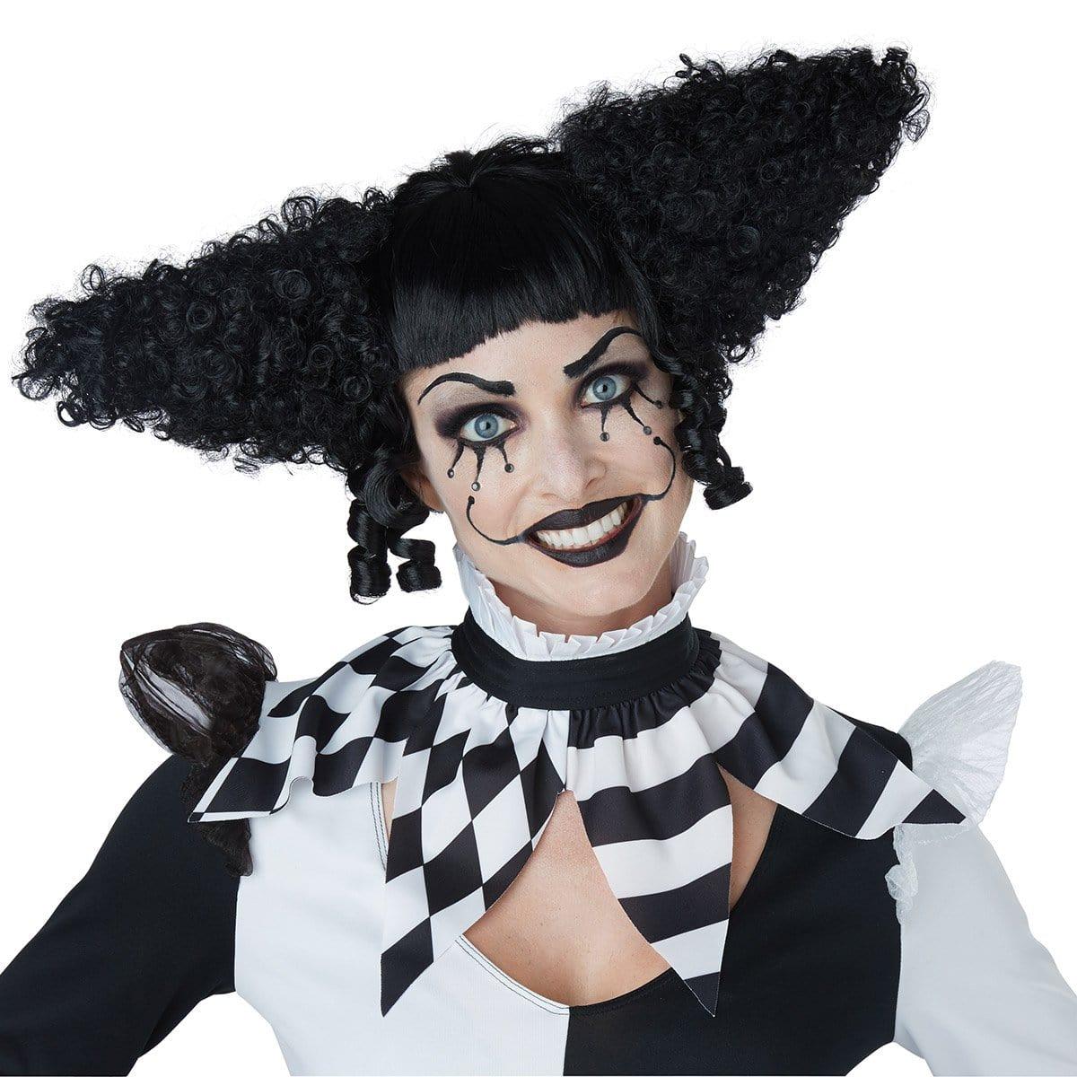 Buy Costume Accessories Black creepy clown wig for women sold at Party Expert