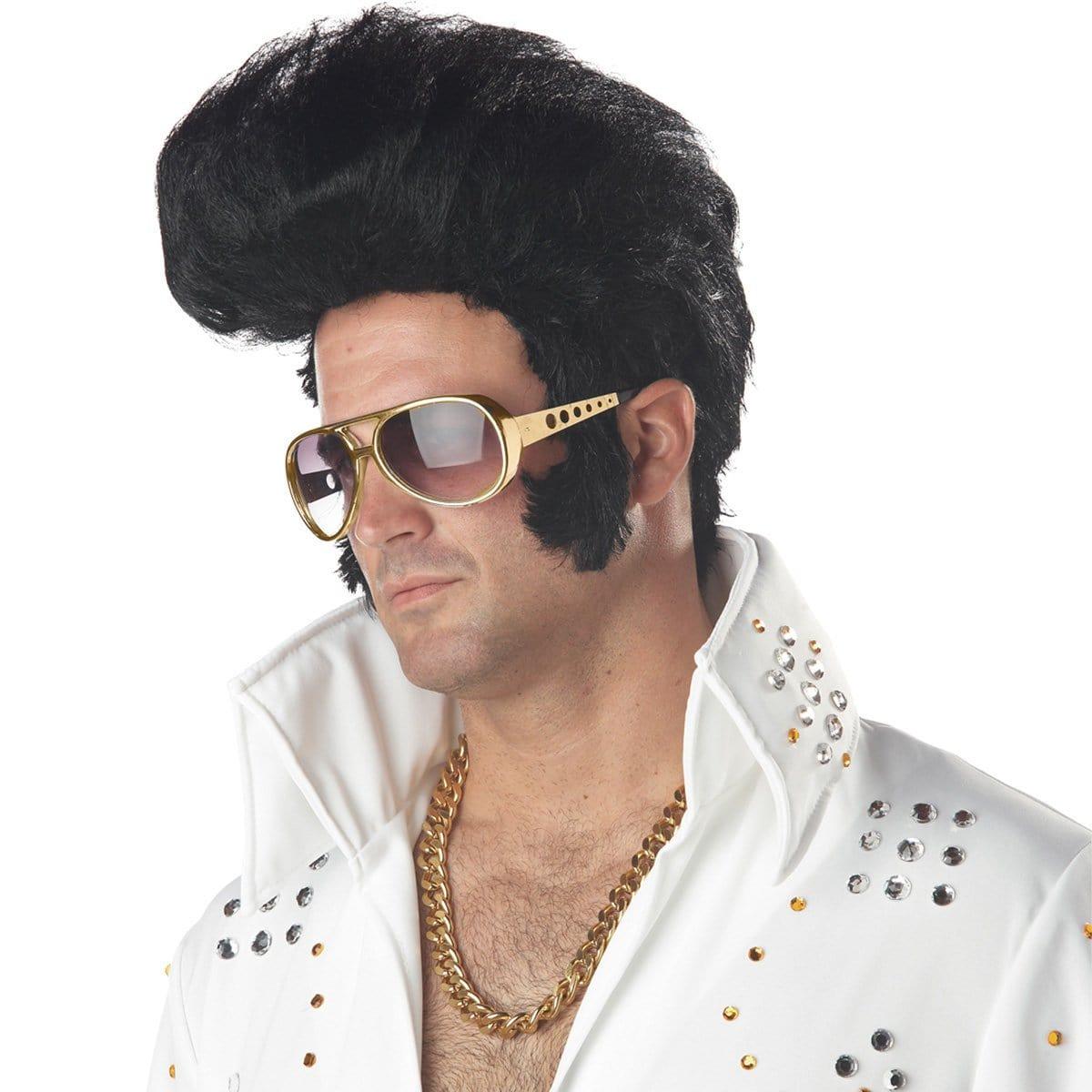 Buy Costume Accessories Black rock n' roll wig for men sold at Party Expert