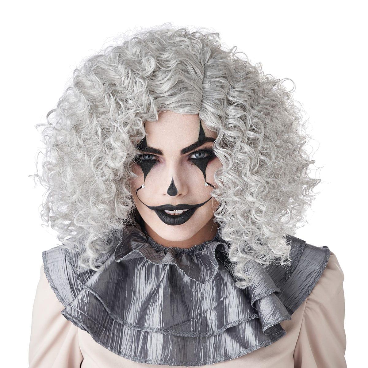 Buy Costume Accessories Gray corkscrew clown curls wig for women sold at Party Expert