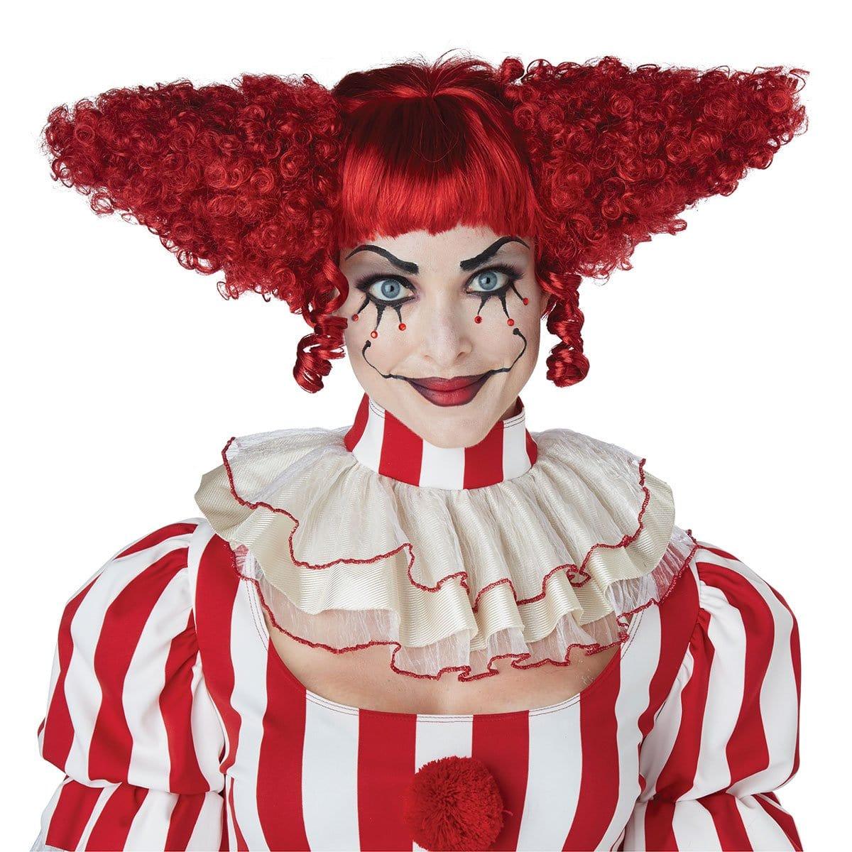 Buy Costume Accessories Red creepy clown wig for women sold at Party Expert