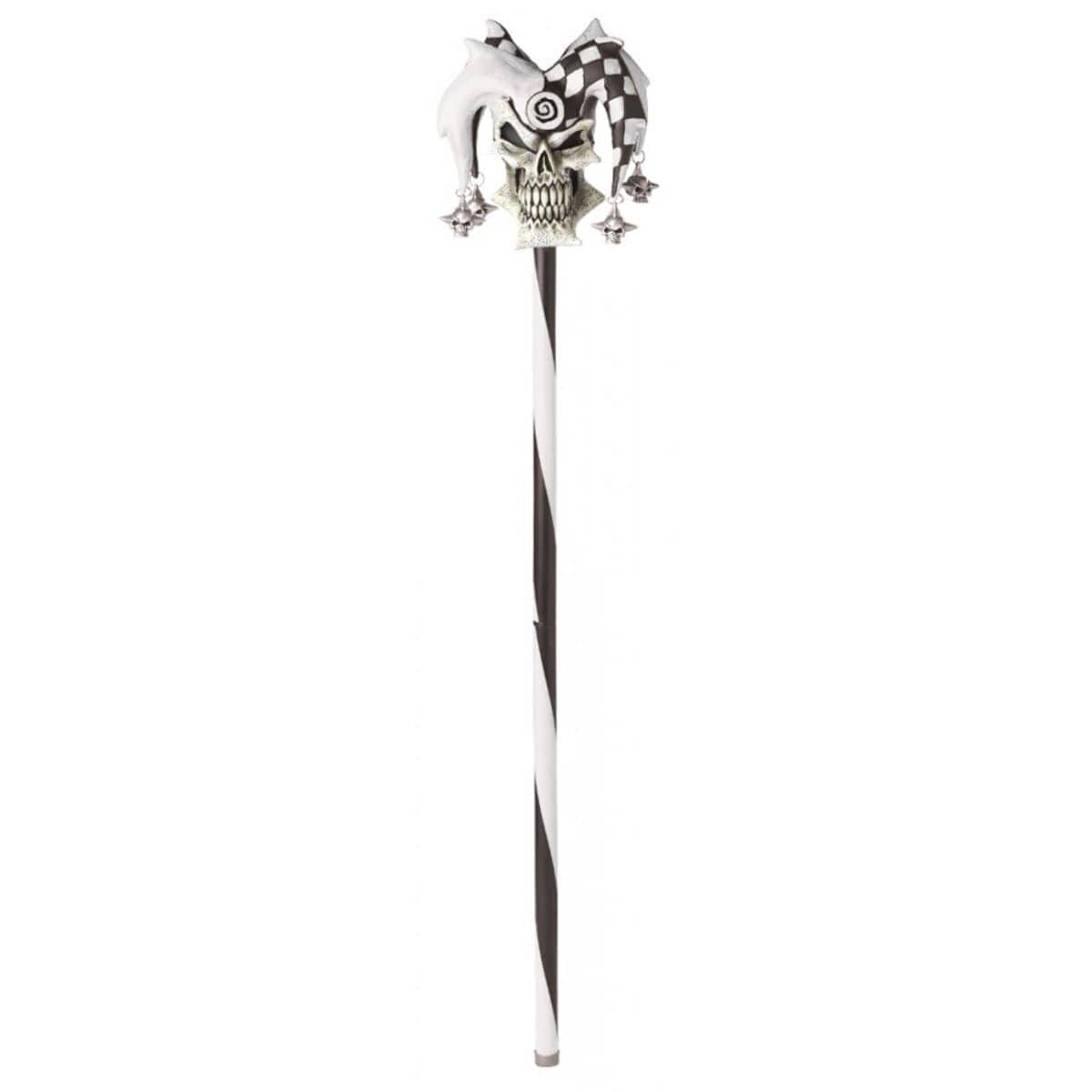 Buy Costume Accessories White & black psycho jester cane sold at Party Expert