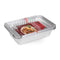 CONGLOM Disposable-Plasticware Titan Foil Take Out Pan with Cover, 8 x 5.5 Inches, 3 Count