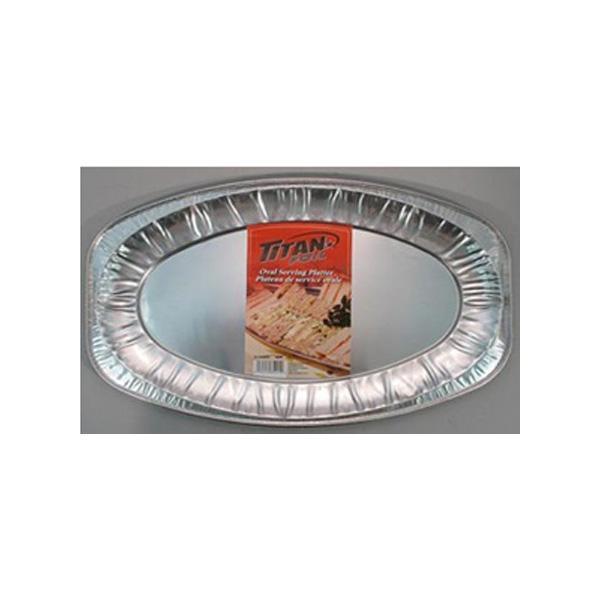 Buy Plasticware Aluminum oval service tray sold at Party Expert