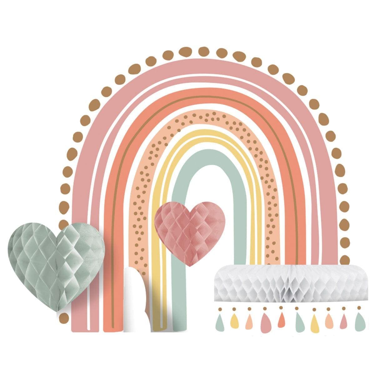 CREATIVE CONVERTING 1st Birthday Boho Rainbow Centerpiece