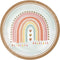 CREATIVE CONVERTING 1st Birthday Boho Rainbow Dinner Paper Plates, 9 in, 8 Count