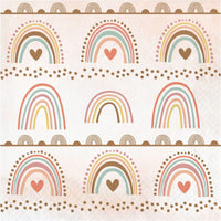 CREATIVE CONVERTING 1st Birthday Boho Rainbow Lunch Napkins, 16 Count